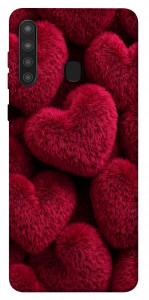 Чохол Fluffy hearts для Galaxy A21
