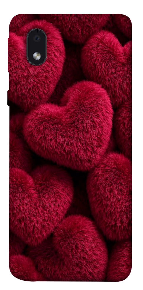 Чехол Fluffy hearts для Galaxy M01 Core