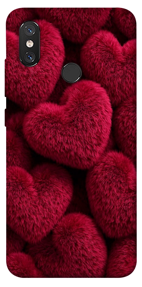 Чехол Fluffy hearts для Xiaomi Mi 8