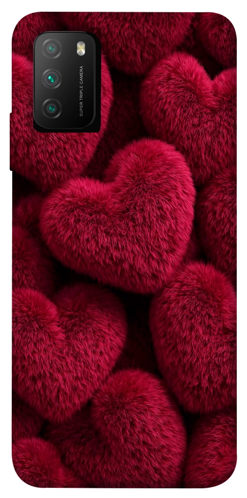 Чохол Fluffy hearts для Xiaomi Poco M3