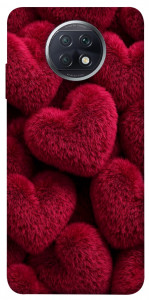 Чехол Fluffy hearts для Xiaomi Redmi Note 9 5G
