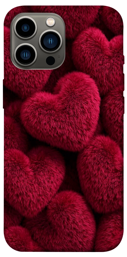 Чехол Fluffy hearts для iPhone 13 Pro Max