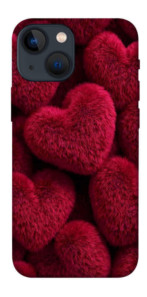 Чехол Fluffy hearts для iPhone 13 mini