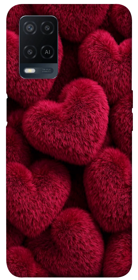 Чехол Fluffy hearts для Oppo A54 4G