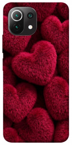 Чохол Fluffy hearts для Xiaomi Mi 11 Lite
