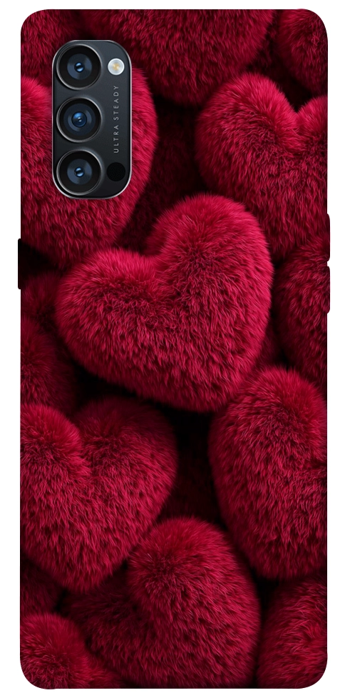 Чехол Fluffy hearts для Oppo Reno 4 Pro 5G