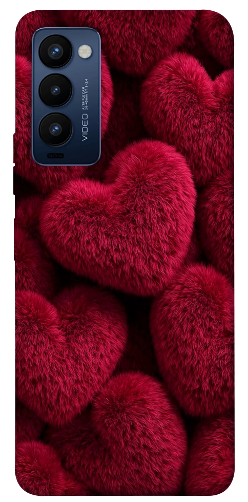 Чехол Fluffy hearts для TECNO Camon 18