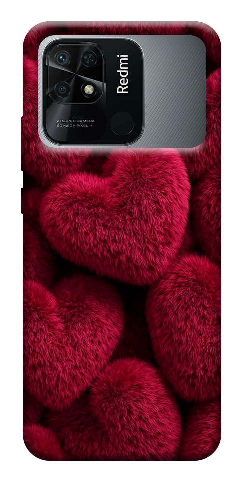 Чехол Fluffy hearts для Xiaomi Redmi 10C