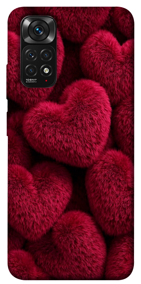 Чехол Fluffy hearts для Xiaomi Redmi Note 11 (Global)