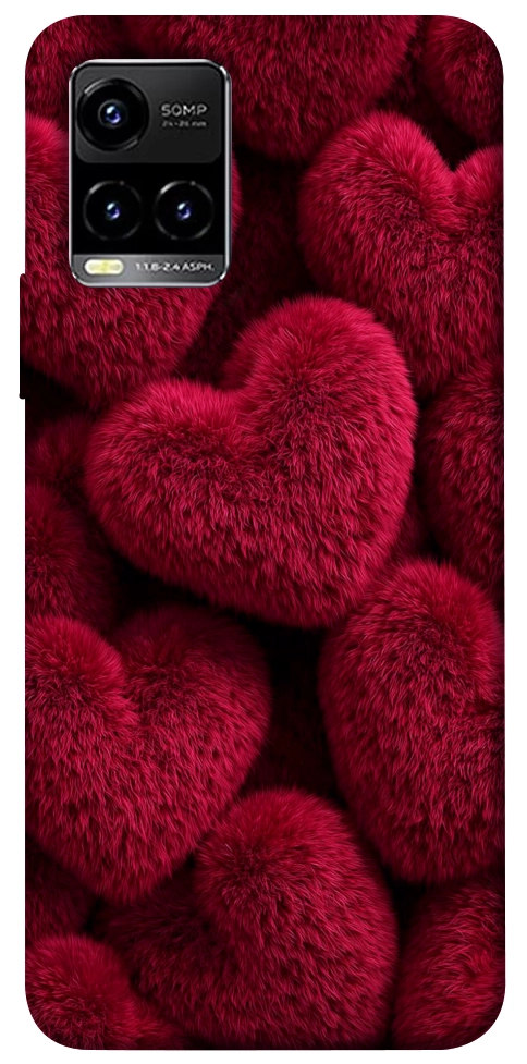 Чехол Fluffy hearts для Vivo Y21