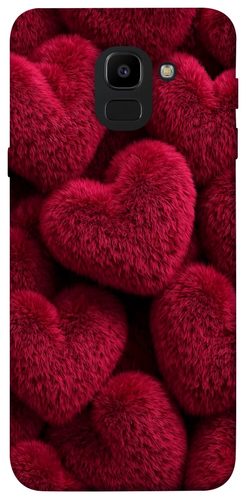 Чохол Fluffy hearts для Galaxy J6 (2018)