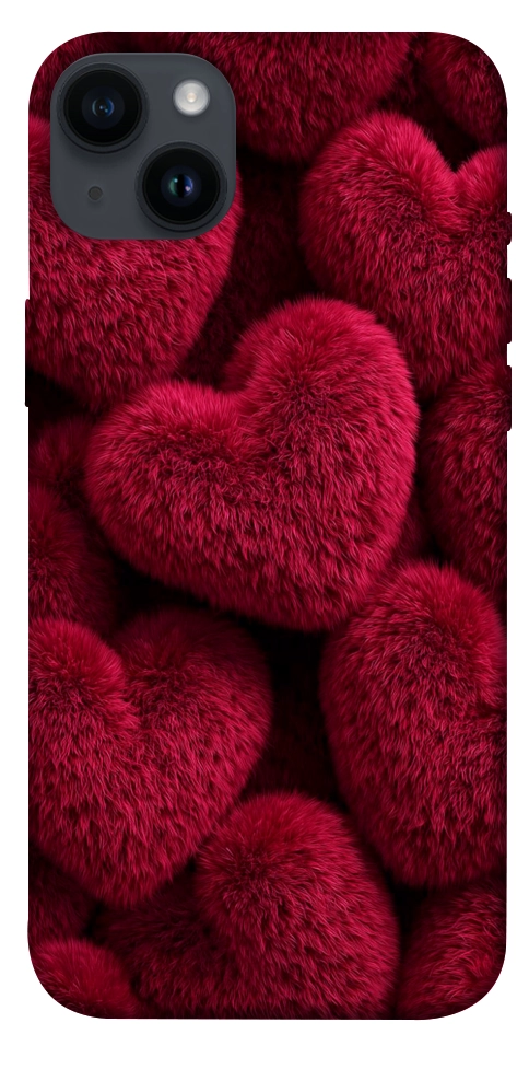 Чехол Fluffy hearts для iPhone 14 Plus