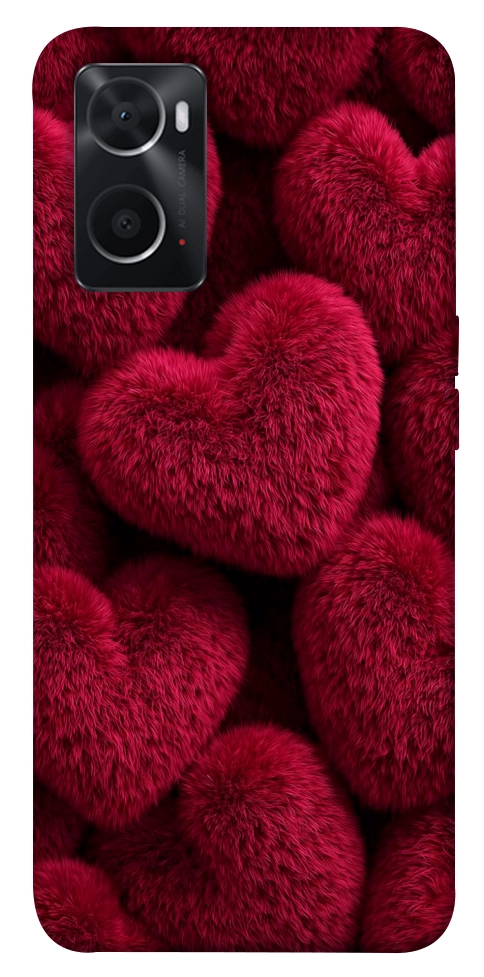 Чехол Fluffy hearts для Oppo A76 4G