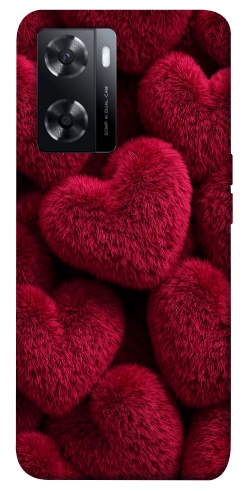 Чохол Fluffy hearts для Oppo A57s