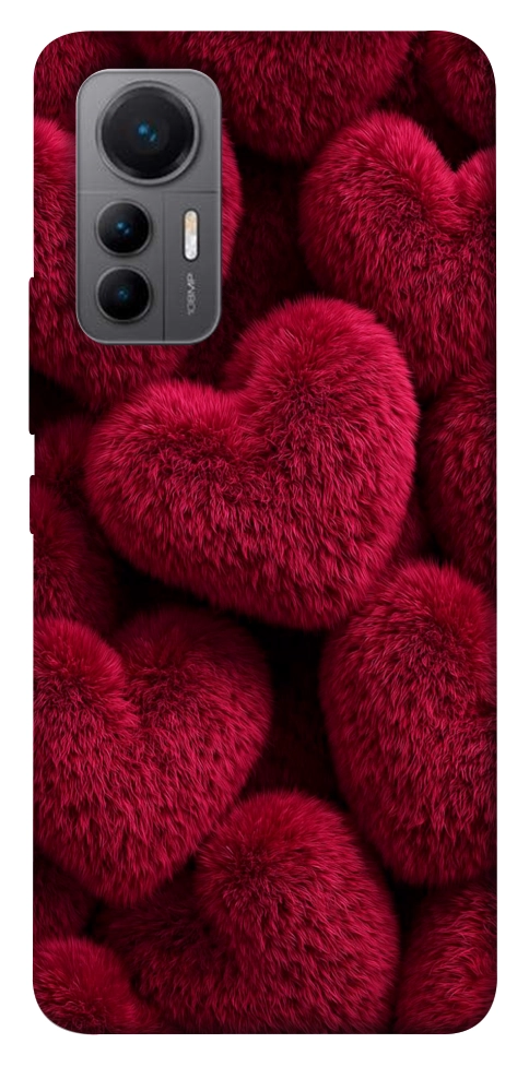 Чехол Fluffy hearts для Xiaomi 12 Lite