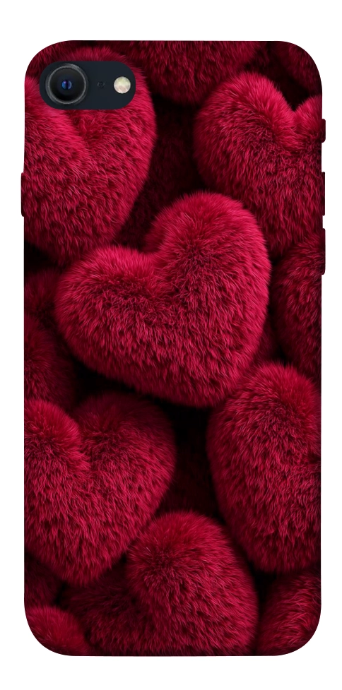Чохол Fluffy hearts для iPhone SE (2022)