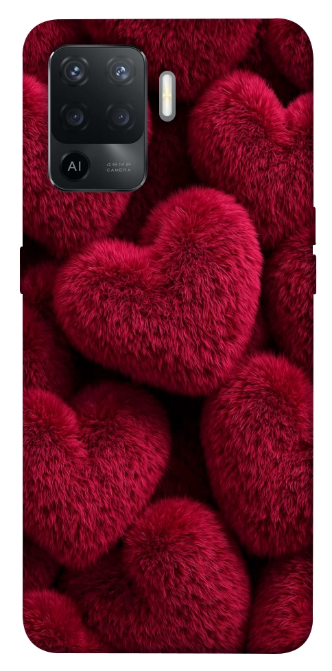 Чехол Fluffy hearts для Oppo Reno 5 Lite