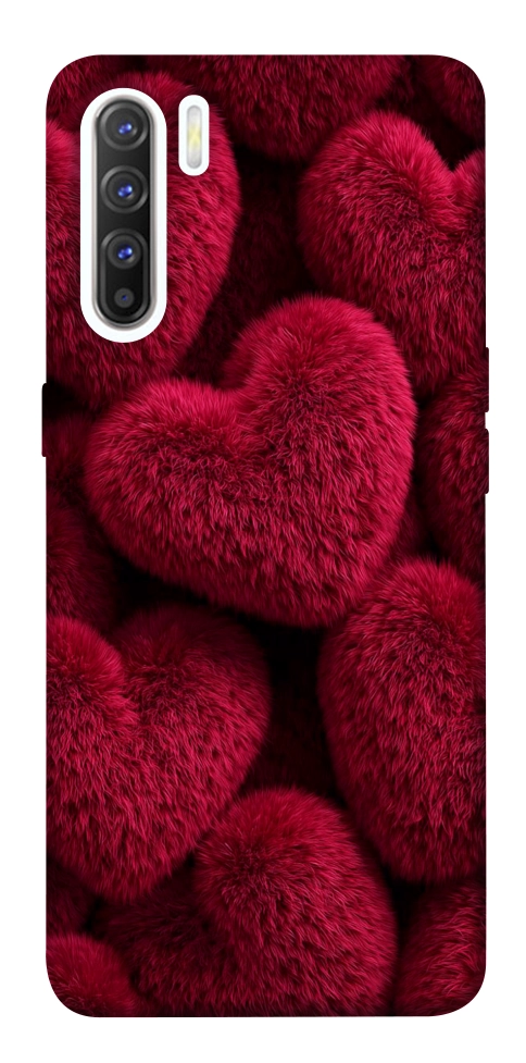 Чехол Fluffy hearts для Oppo Reno 3
