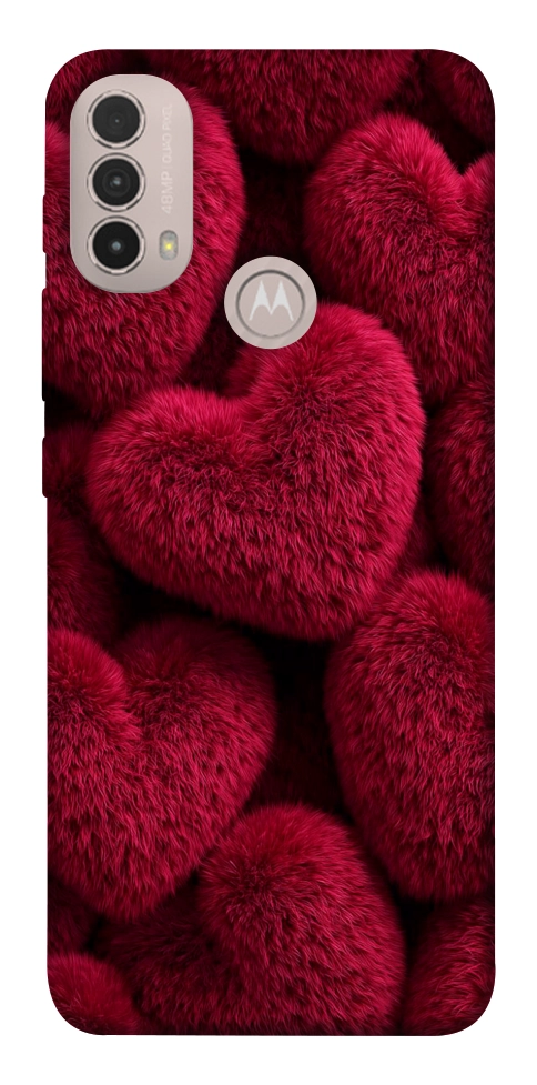 Чехол Fluffy hearts для Motorola Moto E40