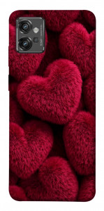 Чохол Fluffy hearts для Motorola Moto G32