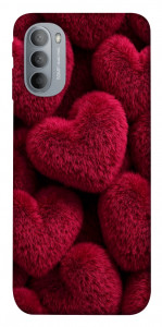 Чохол Fluffy hearts для Motorola Moto G31