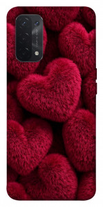Чехол Fluffy hearts для Oppo A74 5G