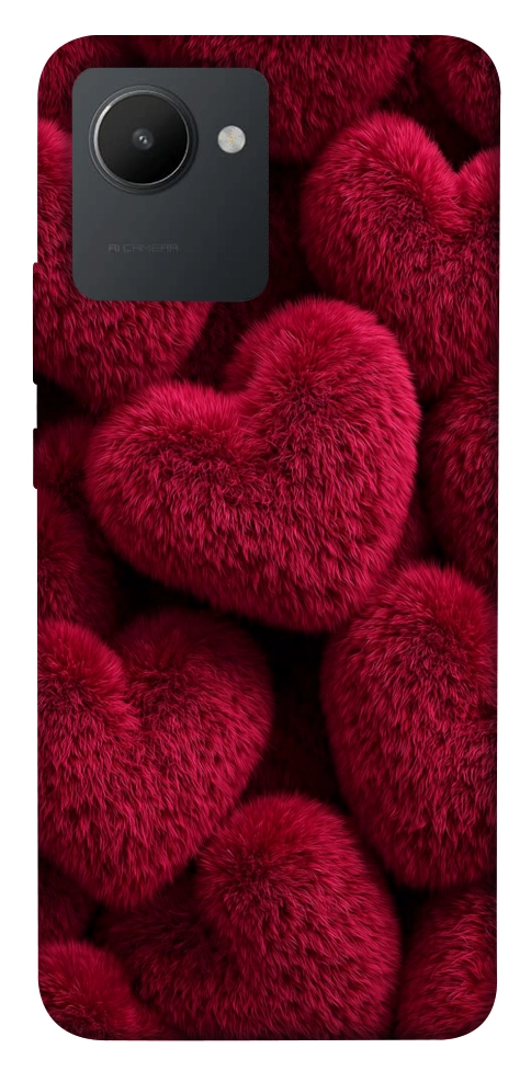 Чехол Fluffy hearts для Realme C30