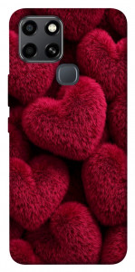 Чохол Fluffy hearts для Infinix Smart 6