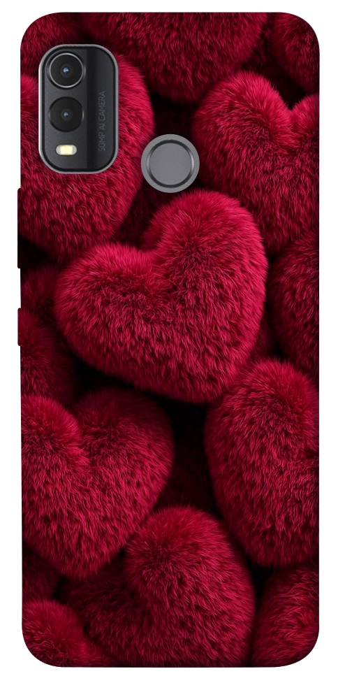 Чохол Fluffy hearts для Nokia G11 Plus