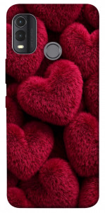 Чохол Fluffy hearts для Nokia G11 Plus