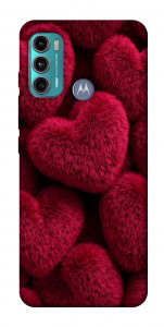 Чехол Fluffy hearts для Motorola Moto G60