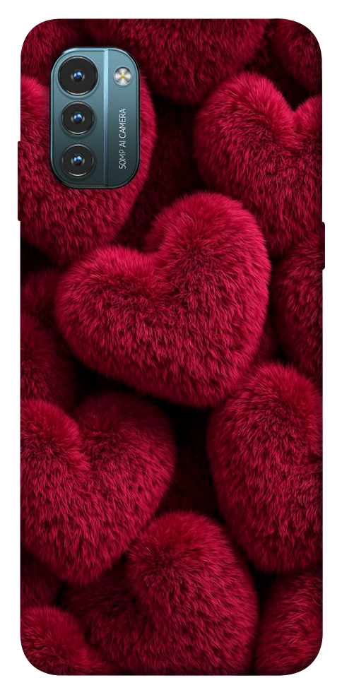 Чехол Fluffy hearts для Nokia G21