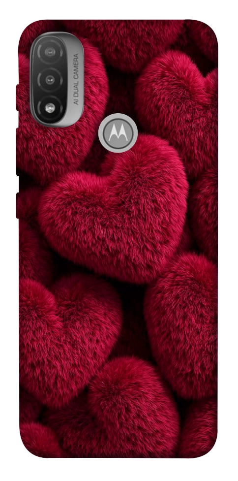 Чохол Fluffy hearts для Motorola Moto E20