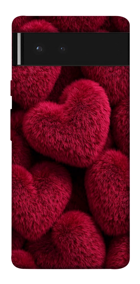 Чехол Fluffy hearts для Google Pixel 6