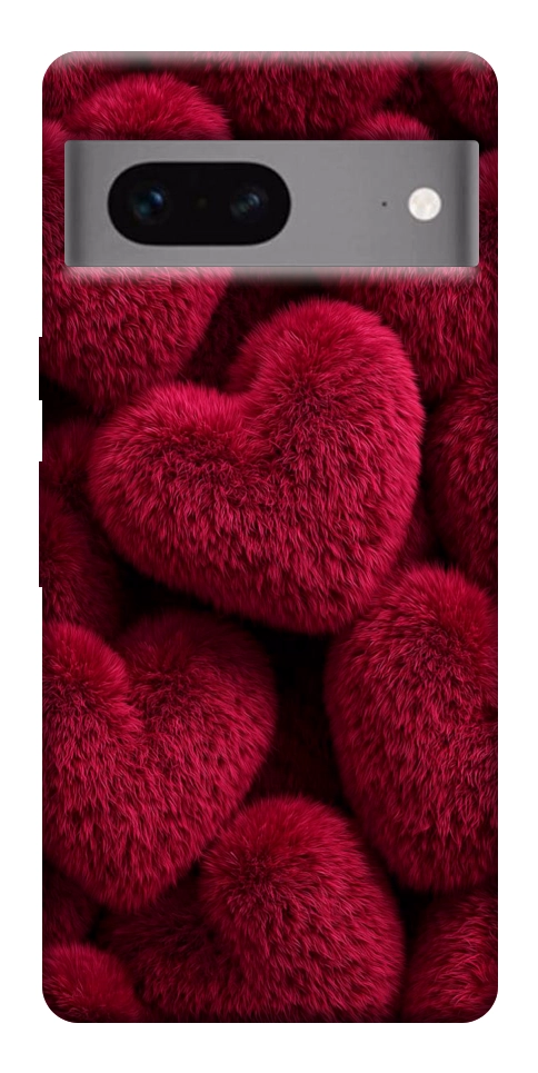 Чехол Fluffy hearts для Google Pixel 7