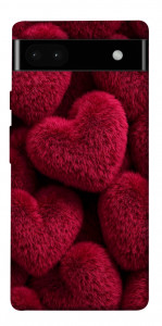 Чехол Fluffy hearts для Google Pixel 6A