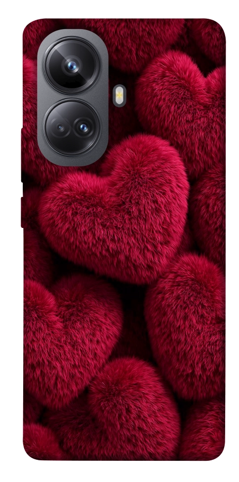 Чехол Fluffy hearts для Realme 10 Pro+