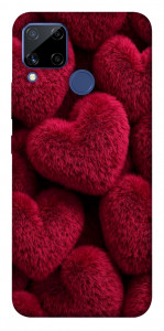Чехол Fluffy hearts для Realme C15