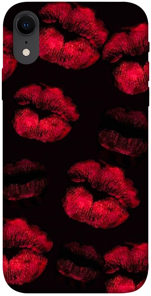 Чехол Kisses on black для iPhone XR