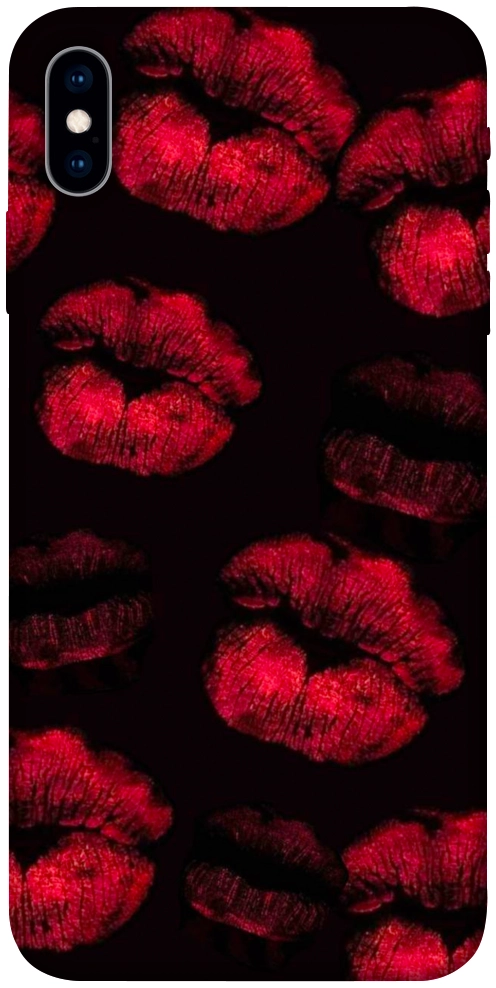Чохол Kisses on black для iPhone XS