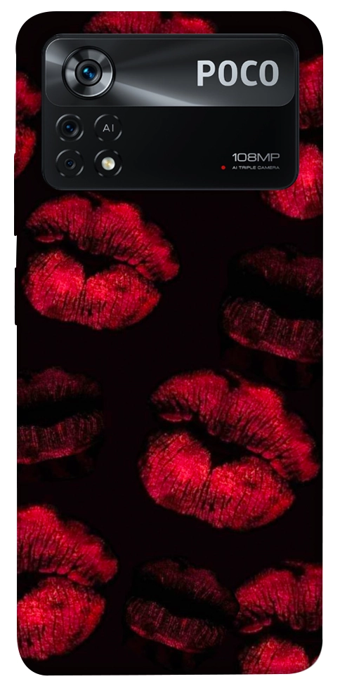 Чехол Kisses on black для Xiaomi Poco X4 Pro