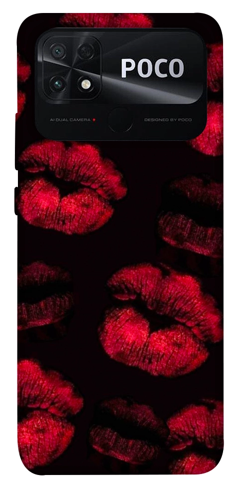 Чехол Kisses on black для Xiaomi Poco C40