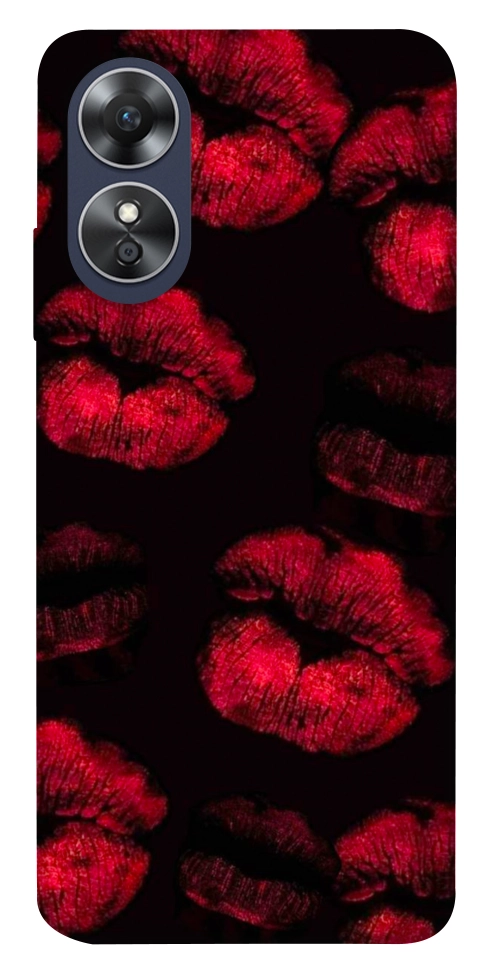 Чехол Kisses on black для Oppo A17