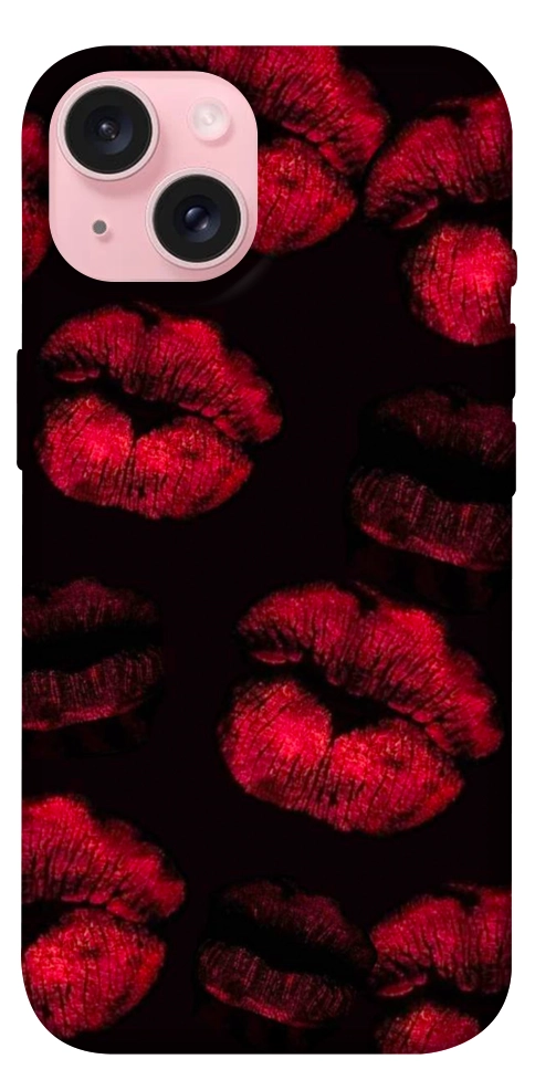 Чехол Kisses on black для iPhone 15