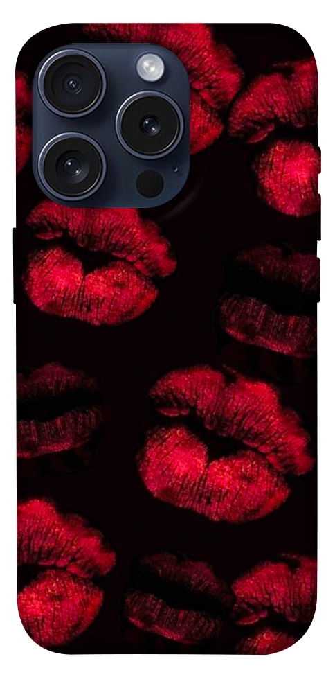 Чехол Kisses on black для iPhone 15 Pro