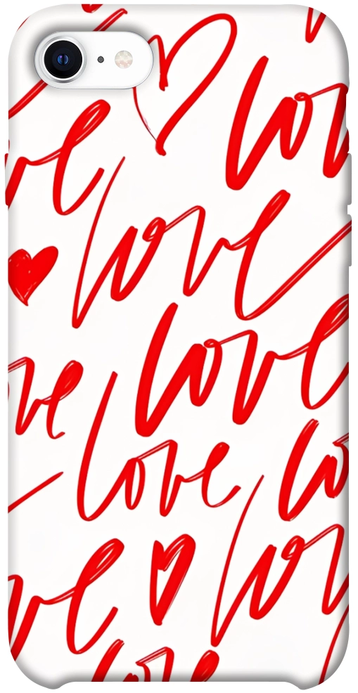 Чехол Love handwriting для iPhone SE (2020)
