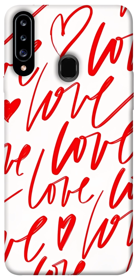 Чехол Love handwriting для Galaxy A20s (2019)