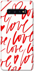 Чехол Love handwriting для Galaxy S10 Plus (2019)