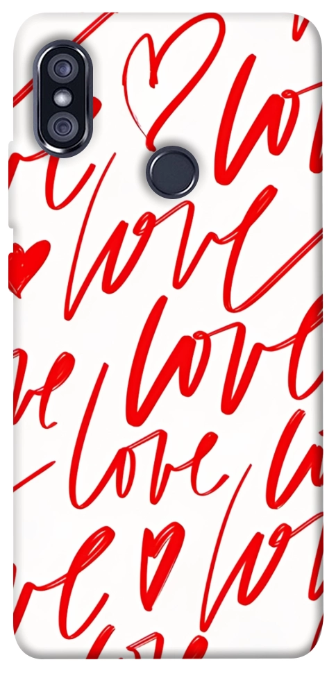 Чехол Love handwriting для Xiaomi Redmi Note 5 (Dual Camera)