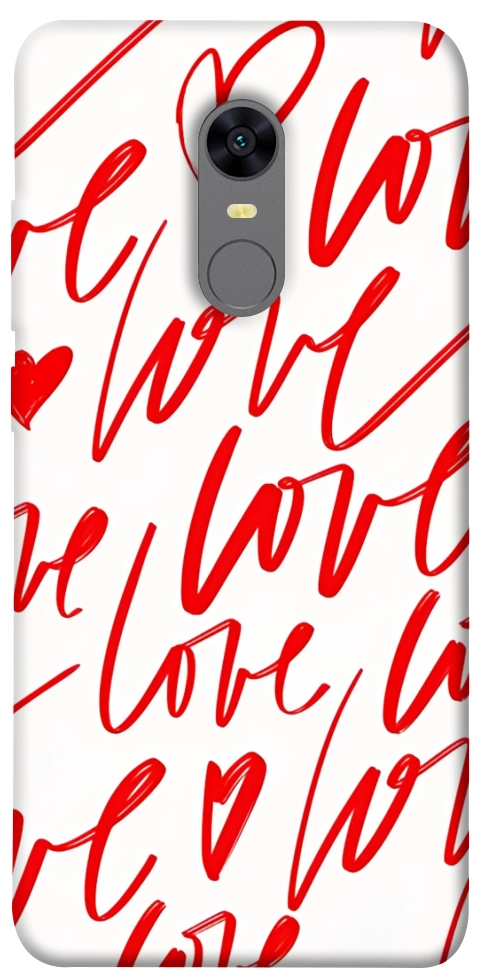 Чехол Love handwriting для Xiaomi Redmi Note 5 (Single Camera)